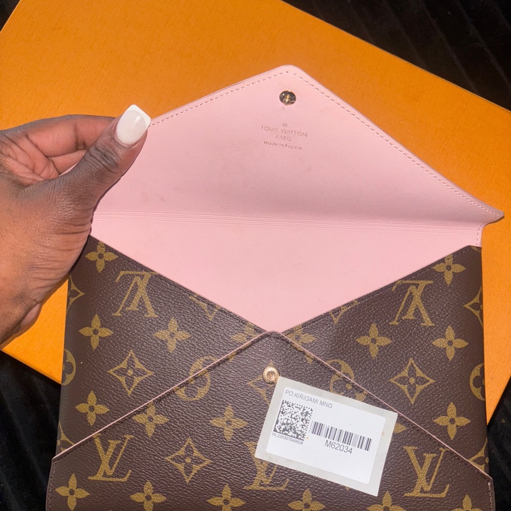 Louis Vuitton Brown and Pink Kirigami Clutch